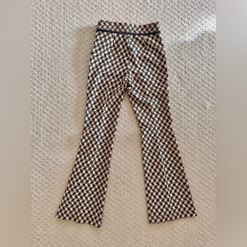 Maeve Anthropologie Printed Flare Pants Size 2 Boho Geometric - Picture 3 of 7